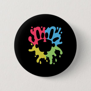 Badge Rond 5 Cm Symbole d'amour Autisme non verbal Soutien Sensibi