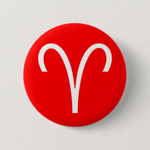 Badge Rond 5 Cm Symbole de Bélier