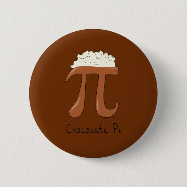 Badge Rond 5 Cm Symbole de chocolat amusant Pi enseignant math (Devant)