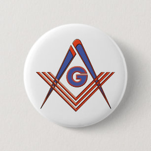 Badge Rond 5 Cm Symbole de franc-maçon