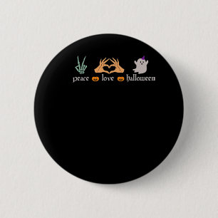 Badge Rond 5 Cm SYMBOLE DE LA Paix Halloween Squelette sorcière ma