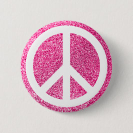 Badge Rond 5 Cm Symbole de la Parties scintillant rose et de la pa