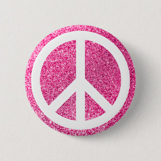 Badge Rond 5 Cm Symbole de la Parties scintillant rose et de la pa