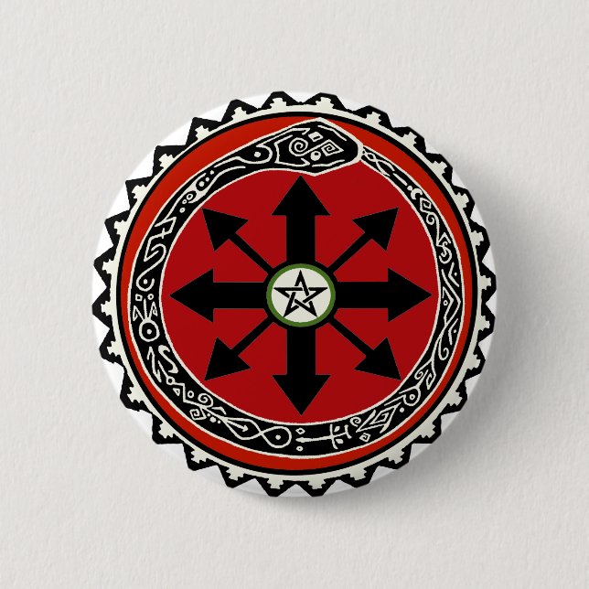 Badge Rond 5 Cm Symbole de la sorcellerie pour le chaos (Devant)