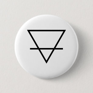 Badge Rond 5 Cm Symbole de la terre d'alchimie