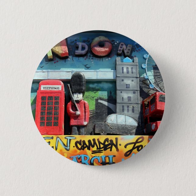 Badge Rond 5 Cm Symbole de Londres (Devant)