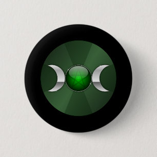 Badge Rond 5 Cm symbole de lune de déesse