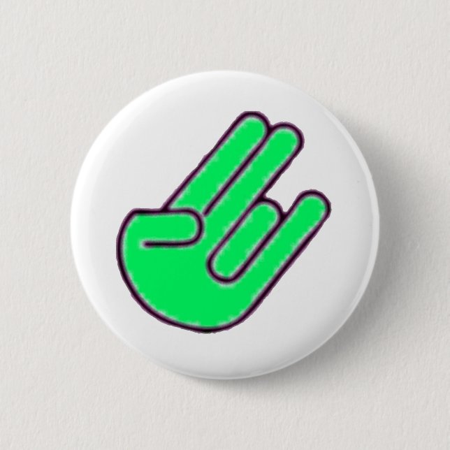 Badge Rond 5 Cm Symbole de main de fumier (Devant)