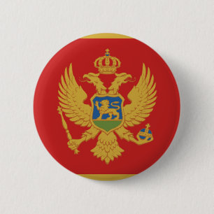 Badge Rond 5 Cm Symbole de nation de drapeau de pays de Monténégro
