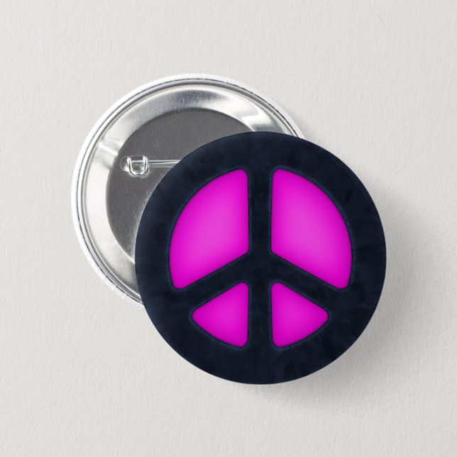 BADGE ROND 5 CM SYMBOLE DE PAIX (Devant & derrière)