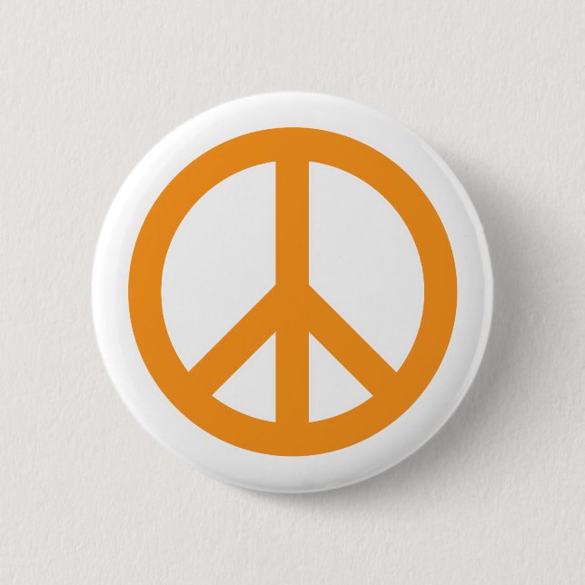 Badge Rond 5 Cm Symbole de paix - orange (Devant)