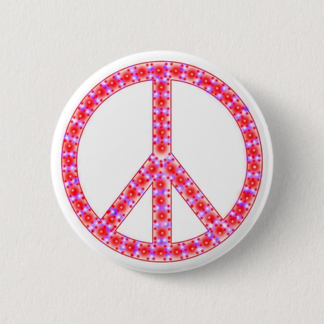 Badge Rond 5 Cm SYMBOLE DE PAIX super AVEC POINTS (Devant)