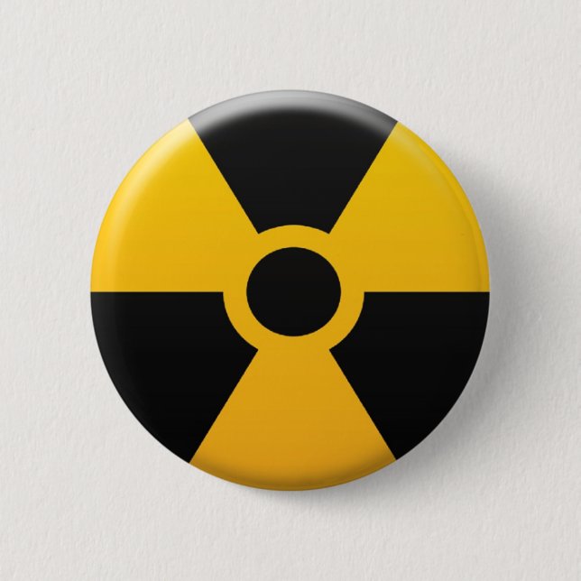 Badge Rond 5 Cm Symbole de rayonnement (Devant)