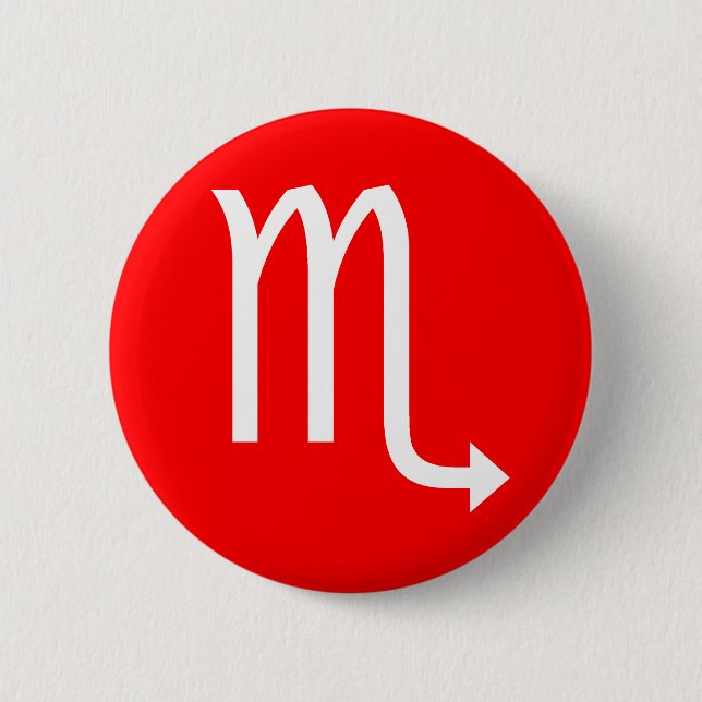 Badge Rond 5 Cm SYMBOLE DE Scorpion (Devant)