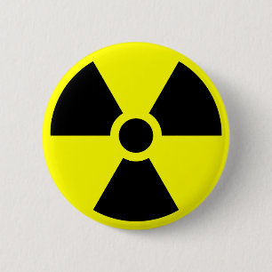 Badge Rond 5 Cm Symbole de trèfle de rayonnement