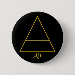 Badge Rond 5 Cm Symbole d'élément d'air de Falln Pagan