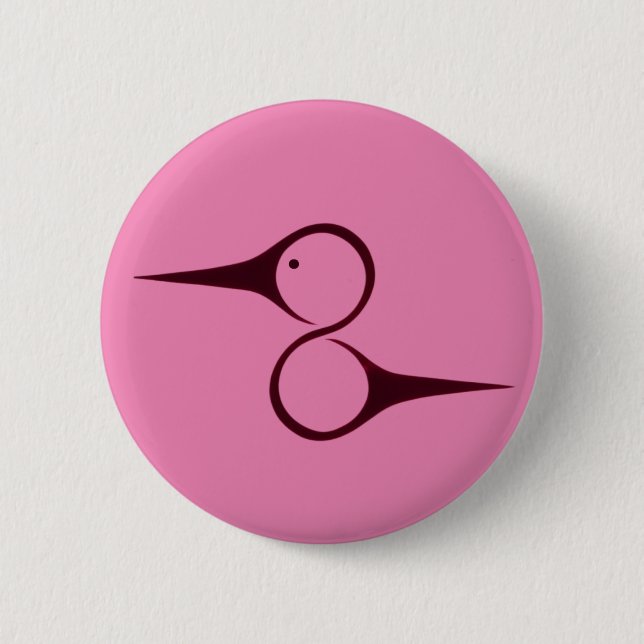 Badge Rond 5 Cm Symbole des colibris amérindiens (Devant)