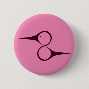 Badge Rond 5 Cm Symbole des colibris amérindiens