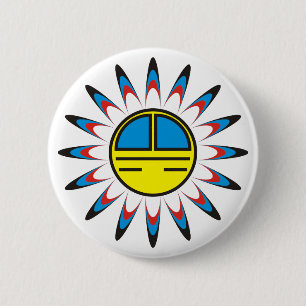 Badge Rond 5 Cm Symbole des Indiens