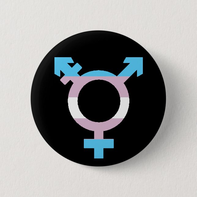 Badge Rond 5 Cm Symbole d'indicateur de trans (Devant)