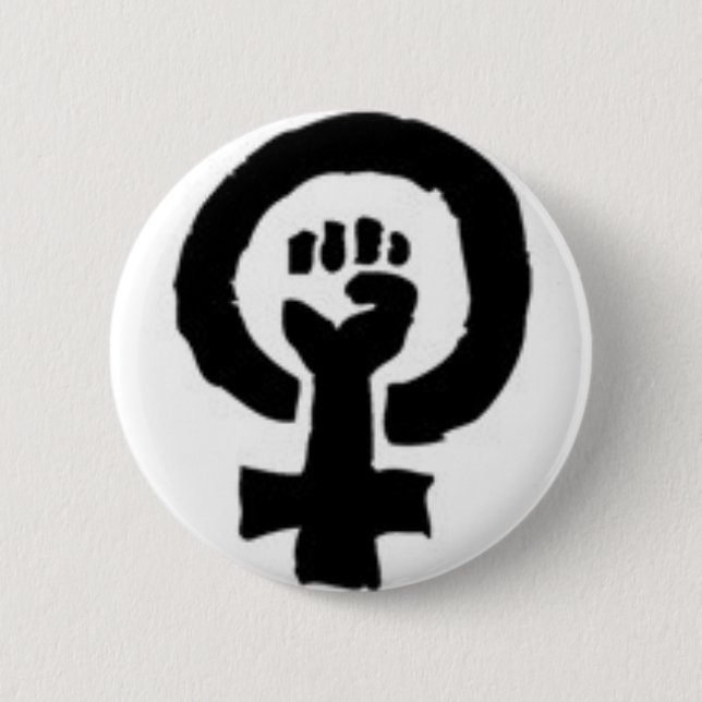 Badge Rond 5 Cm Symbole féministe (Devant)