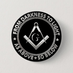 Badge Rond 5 Cm Symbole franc-maçonnerie