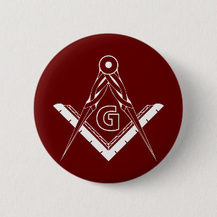 Badge Rond 5 Cm Symbole franc-maçonnerie