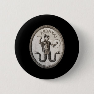 Badge Rond 5 Cm Symbole gnostique ésotérique Abraxas Occult Ritua