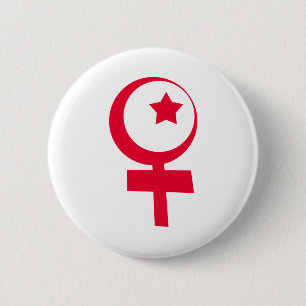 Badge Rond 5 Cm Symbole islamique du féminisme