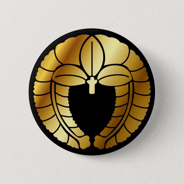 BADGE ROND 5 CM SYMBOLE JAUNE (KAMON) (Devant)