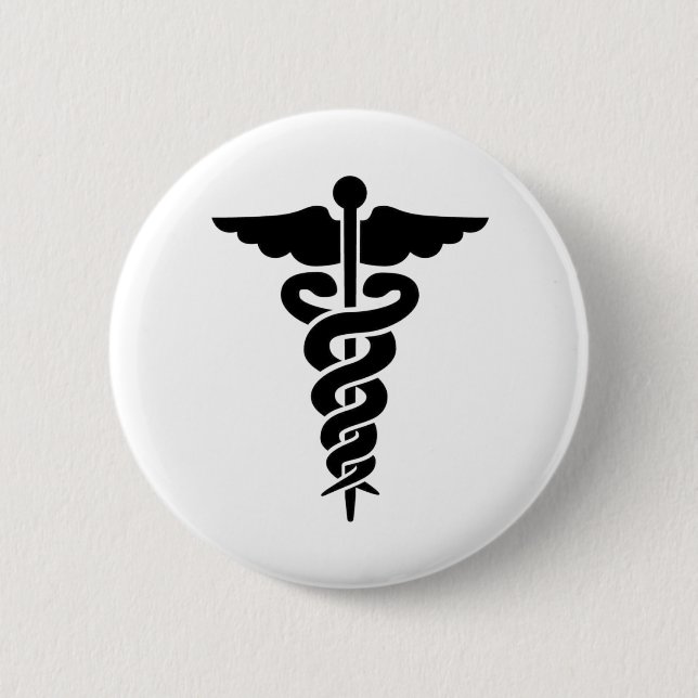 Badge Rond 5 Cm Symbole Médicale (Devant)