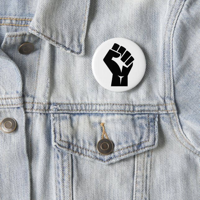 Badge Rond 5 Cm Symbole noir de matière vitale (En situation)