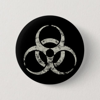 Badge Rond 5 Cm Symbole nucléaire vintage