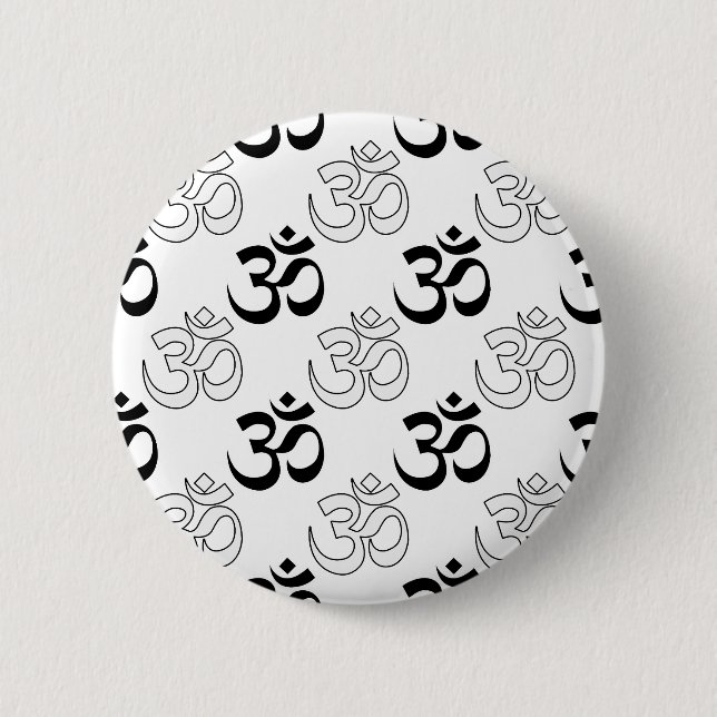 Badge Rond 5 Cm Symbole Om, Aum (Devant)