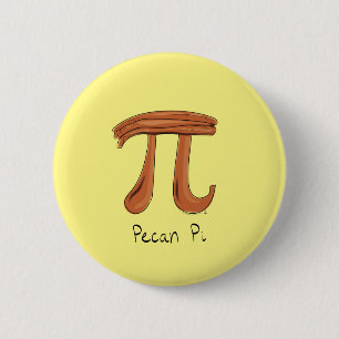 Badge Rond 5 Cm Symbole Pi Pécan Cadeau Prof de Maths Mignon