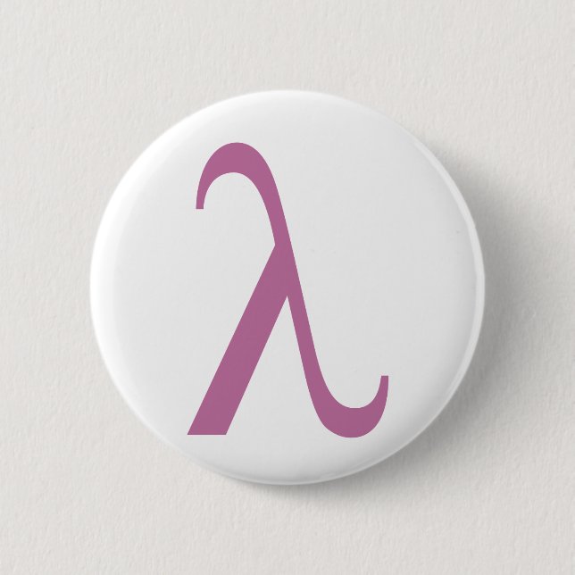 Badge Rond 5 Cm Symbole rose de LGBT Lamda (Devant)
