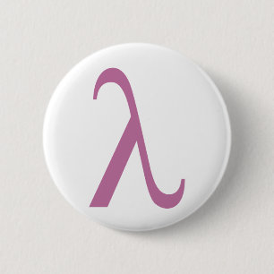 Badge Rond 5 Cm Symbole rose de LGBT Lamda