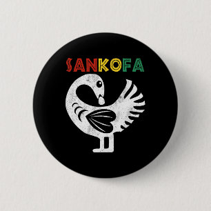 Badge Rond 5 Cm Symbole Sankofa JunetDix Ghana Adinkra Sankofa