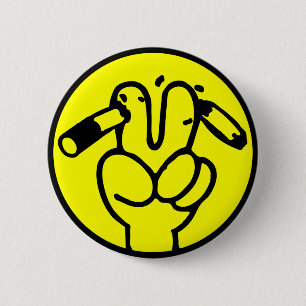 Badge Rond 5 Cm Symbole thaïlandais ⚠ anti-tabac ⚠