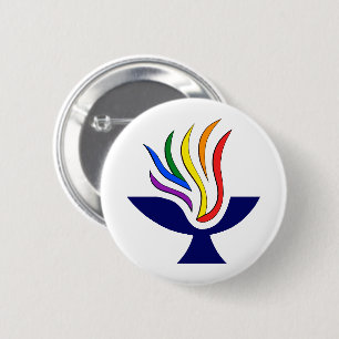 Badge Rond 5 Cm SYMBOLE TVUC Logo Chalice flamboyante
