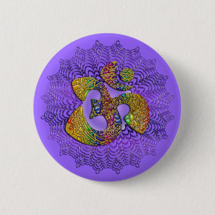 Badge Rond 5 Cm Symbole universel OM / AUM - Ornement