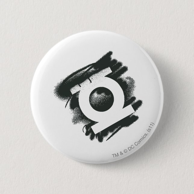Badge Rond 5 Cm Symbole vert de jet de lanterne (Devant)