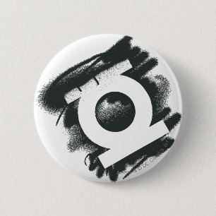 Badge Rond 5 Cm Symbole vert de jet de lanterne