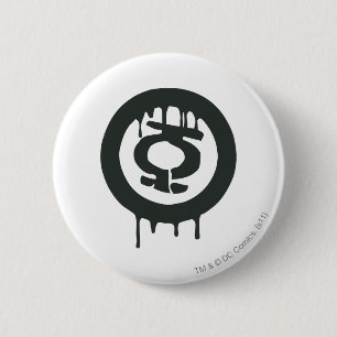 Badge Rond 5 Cm Symbole vert de peinture de lanterne