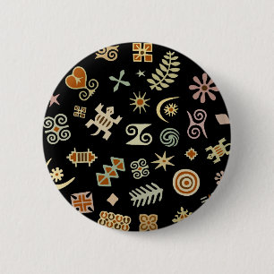 Badge Rond 5 Cm Symboles africains Adinkra