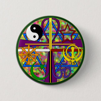 Badge Rond 5 Cm Symboles de chant religieux d'unité