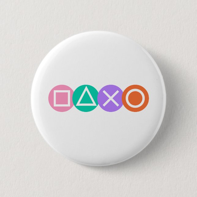 Badge Rond 5 Cm Symboles de jeu fondamentaux (Devant)