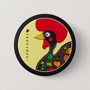 Badge Rond 5 Cm Symboles du Portugal - coq
