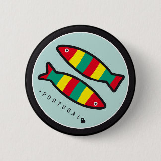 Badge Rond 5 Cm Symboles du Portugal - sardines