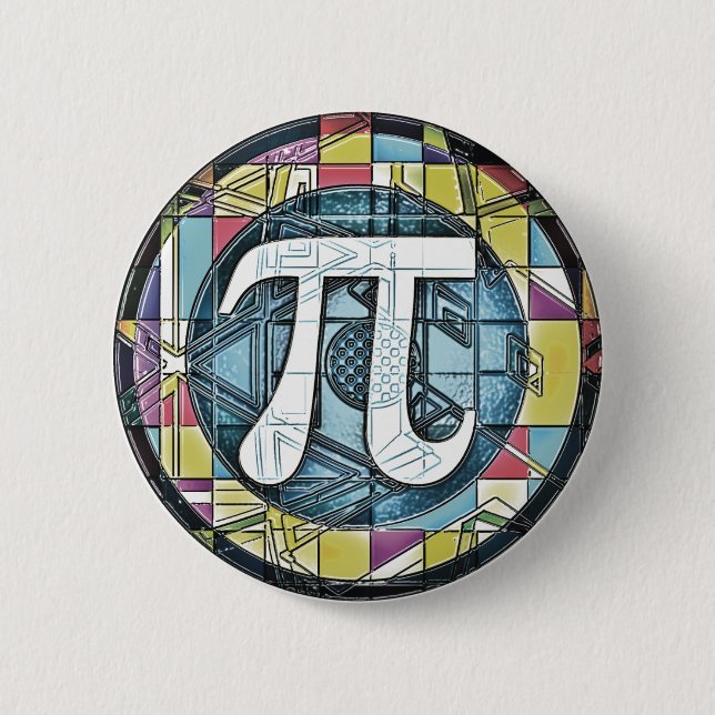 Badge Rond 5 Cm Symboles Pi Day (Devant)